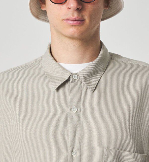 STEVEN ALAN「＜Steven Alan＞ ドレープ コードレーン レギュラーカラー シャツ LOOSE」|シャツ・ブラウス|