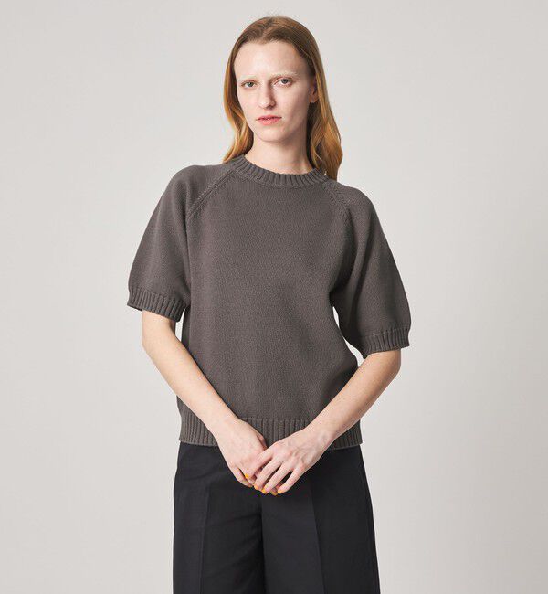 STEVEN ALAN「＜Steven Alan＞コットン ナイロン テープヤーン ハーフスリーブ ニット」|ニット・セーター|