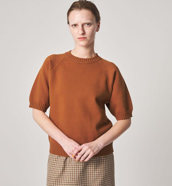 STEVEN ALAN「＜Steven Alan＞コットン ナイロン テープヤーン ハーフスリーブ ニット」|ニット・セーター|