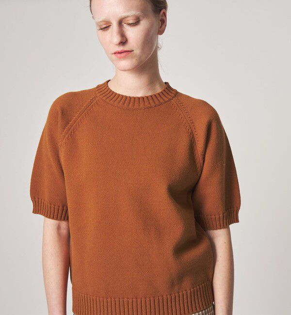 STEVEN ALAN「＜Steven Alan＞コットン ナイロン テープヤーン ハーフスリーブ ニット」|ニット・セーター|