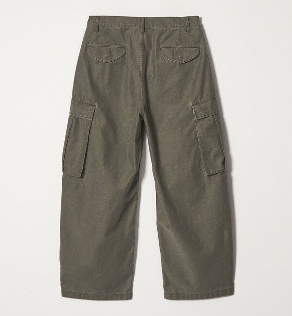 MONKEY TIME「ピグメント バックサテン カーブ カーゴ パンツ」|チノ|