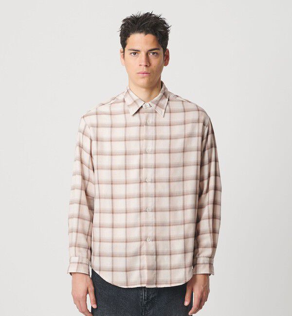 BEAUTY&YOUTH UNITED ARROWS「レイヤード オンブレチェック レギュラー シャツ GRANDE TAPERD型」|シャツ・ブラウス|