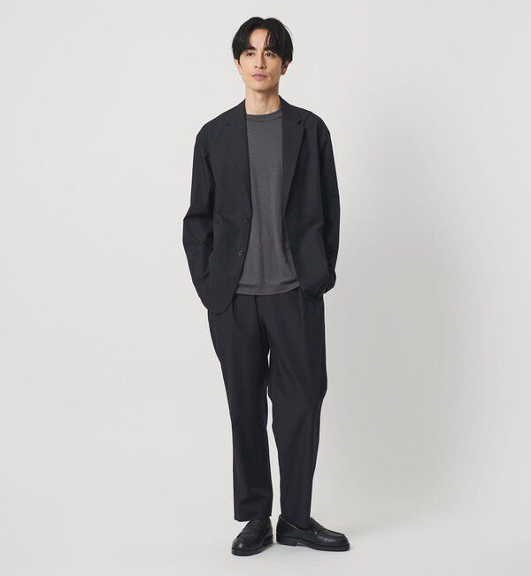 BEAUTY&YOUTH UNITED ARROWS「KOMATSU PACK 1プリーツ イージー ワイド テーパード パンツ NO.9 セットアップ対応 撥水 ウォッシャブル」|チノ|