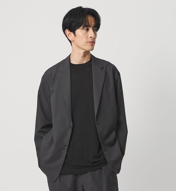 BEAUTY&YOUTH UNITED ARROWS「KOMATSU PACK 2ボタン リラックス ジャケット セットアップ対応 撥水 ウォッシャブル」|テーラードジャケット|DK.GRAY