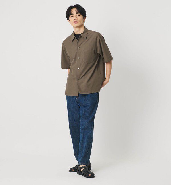 BEAUTY&YOUTH UNITED ARROWS「KOMATSU PACK キャンプカラー ショートスリーブ シャツ GRANDE型 セットアップ対応 撥水 ウォッシャブル」|シャツ・ブラウス|