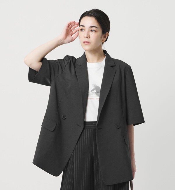 BEAUTY&YOUTH UNITED ARROWS「ハーフスリーブ ジャケット 吸水速乾 防シワ」|テーラードジャケット|