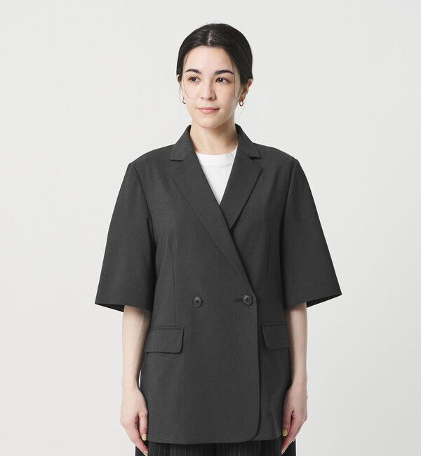 BEAUTY&YOUTH UNITED ARROWS「ハーフスリーブ ジャケット 吸水速乾 防シワ」|テーラードジャケット|