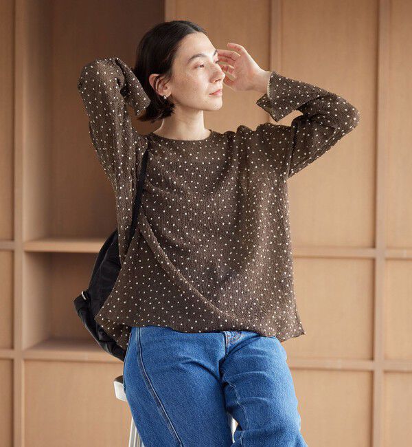 BEAUTY&YOUTH UNITED ARROWS「ポリエステル ドット シアー ブラウス ウォッシャブル」|シャツ・ブラウス|