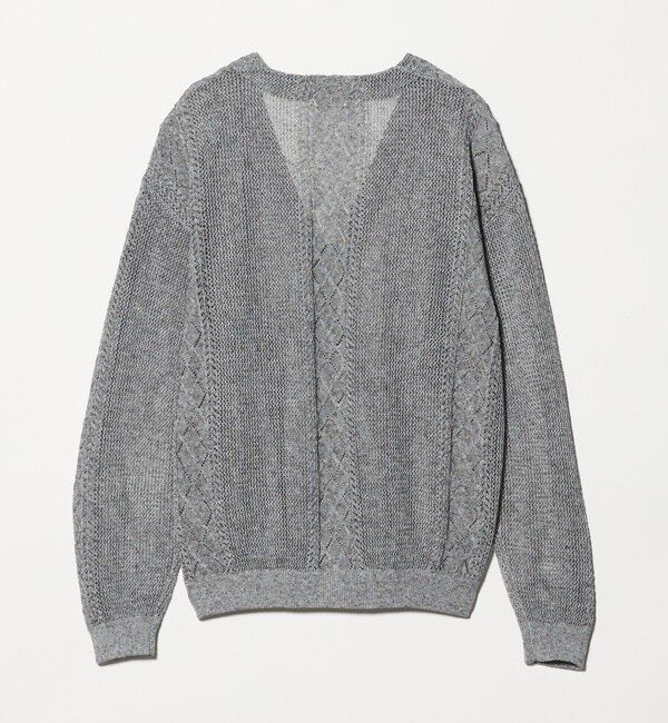 BEAUTY&YOUTH UNITED ARROWS「アイレットパターン シアー カーディガン 」|カーディガン|