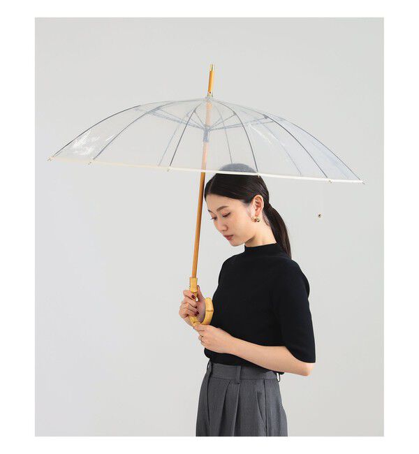 Demi-Luxe BEAMS 「Traditional Weatherwear / バンブー ビニール傘」|傘|WHITE