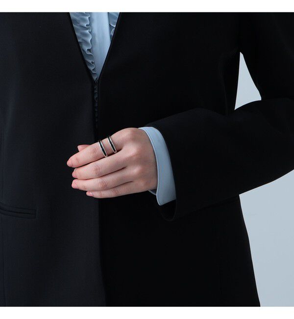 Demi-Luxe BEAMS 「トリアセ カラーレスジャケット＊」|ノーカラージャケット|