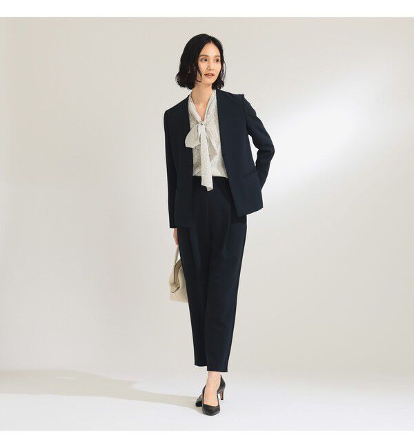 Demi-Luxe BEAMS 「トリアセ カラーレスジャケット＊」|ノーカラージャケット|