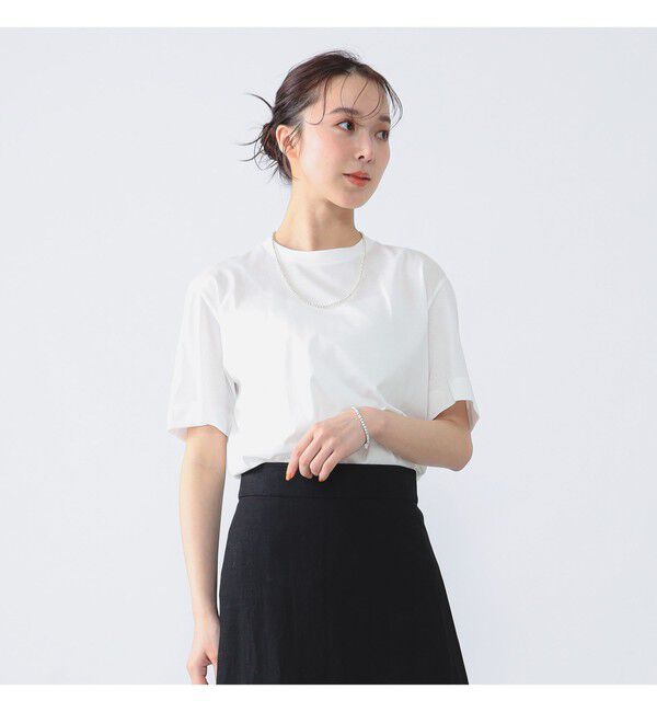Demi-Luxe BEAMS 「SLOANE / コットン天竺  Tシャツ」|Tシャツ・カットソー|WHITE