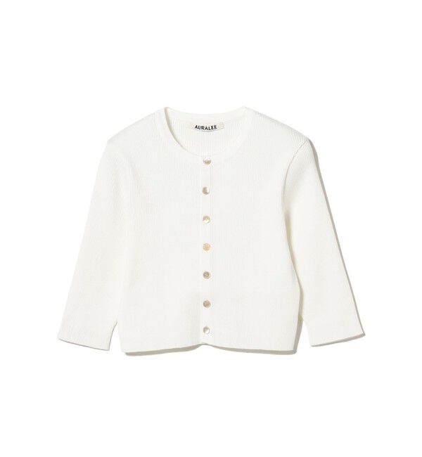Demi-Luxe BEAMS 「AURALEE / GIZA HIGH GAUGE RIB KNIT SHORT CARDIGAN」|ニット・セーター|