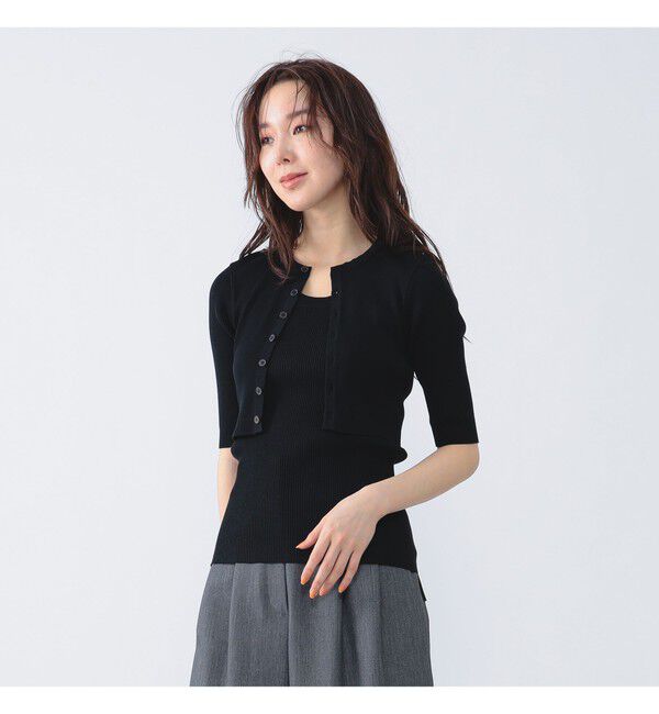 Demi-Luxe BEAMS 「AURALEE / GIZA HIGH GAUGE RIB KNIT SHORT CARDIGAN」|ニット・セーター|