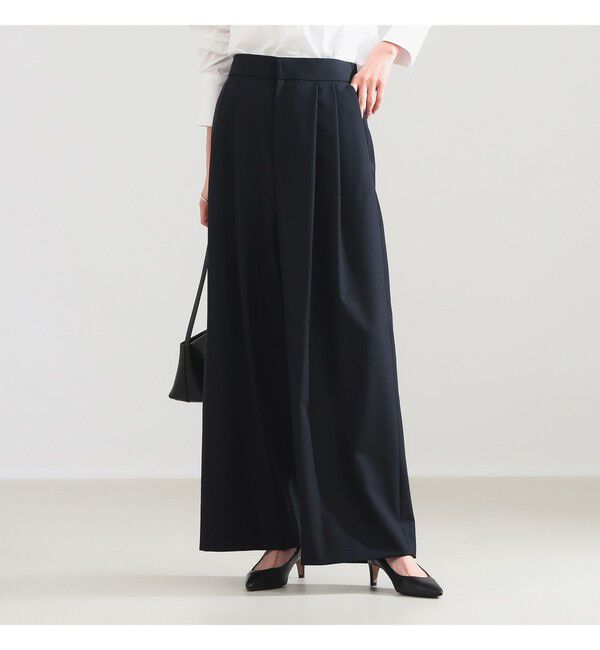 Demi-Luxe BEAMS 「ATON / ウールトロピカル ワイドイージーパンツ」|チノ|