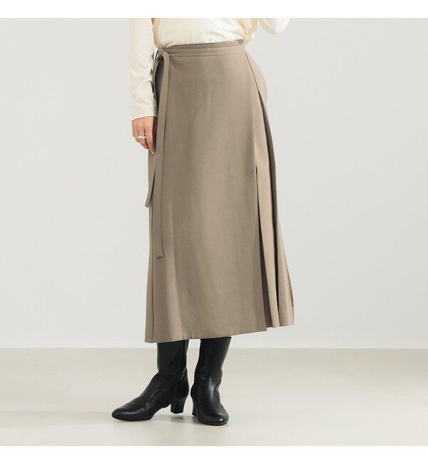 Demi-Luxe BEAMS 「ORR / タイ ウエストラップ スカート」|スカート|KHAKI_BEIGE