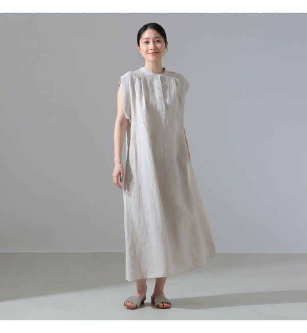 Demi-Luxe BEAMS 「TICCA / リネン 2WAY フレンチスリーブ ワンピース」|ワンピース|