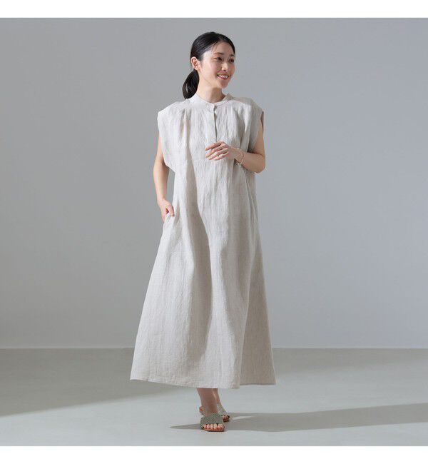Demi-Luxe BEAMS 「TICCA / リネン 2WAY フレンチスリーブ ワンピース」|ワンピース|