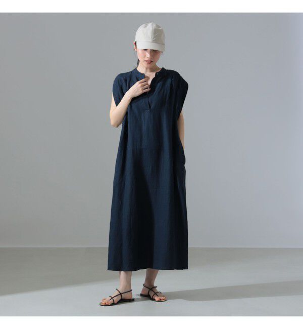 Demi-Luxe BEAMS 「TICCA / リネン 2WAY フレンチスリーブ ワンピース」|ワンピース|