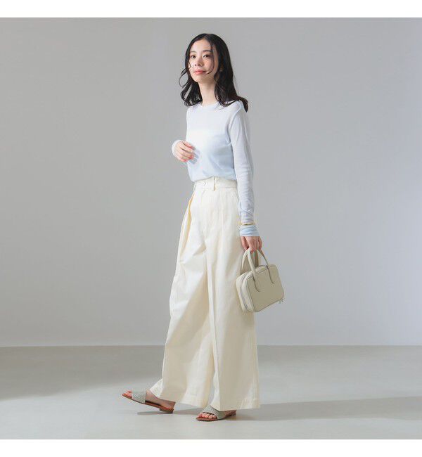 Demi-Luxe BEAMS 「シアーコットン ロングスリーブTシャツ」|Tシャツ・カットソー|