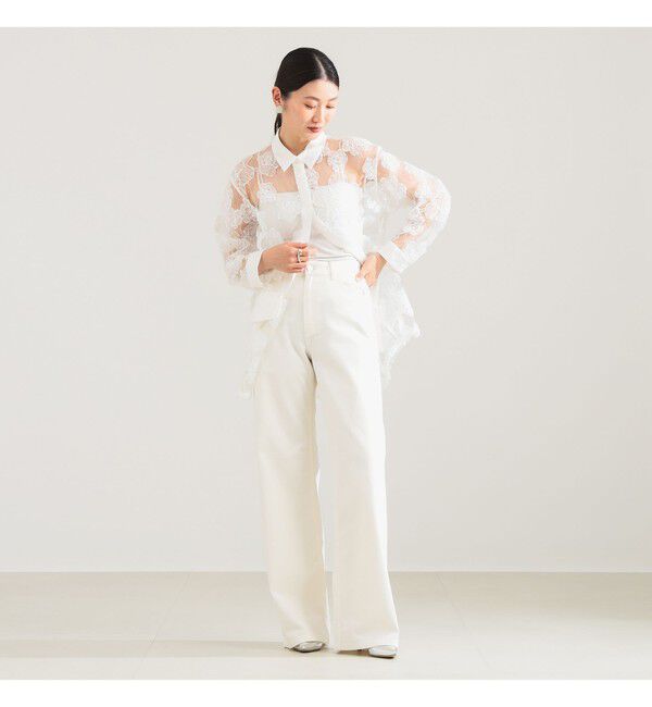 Demi-Luxe BEAMS 「BAUM UND PFERDGARTEN / フラワーレース シャツ」|シャツ・ブラウス|