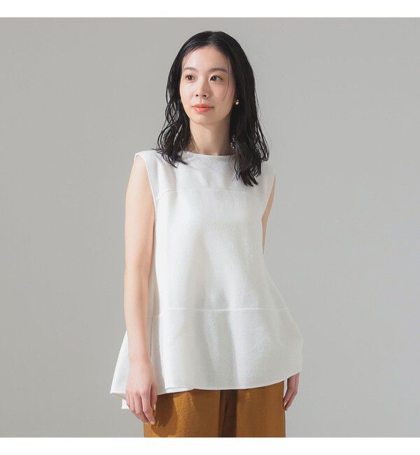 Demi-Luxe BEAMS 「ラッセルメッシュ ノースリーブ プルオーバー」|Tシャツ・カットソー|