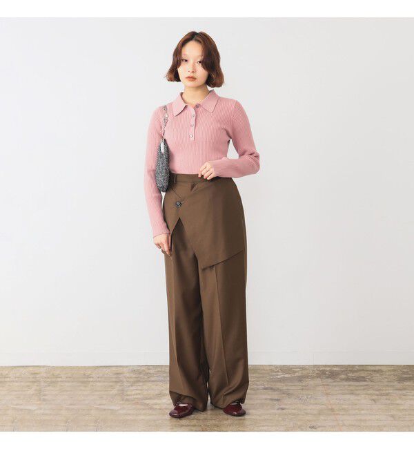 Ray BEAMS 「リブ ニット ポロシャツ」|ニット・セーター|