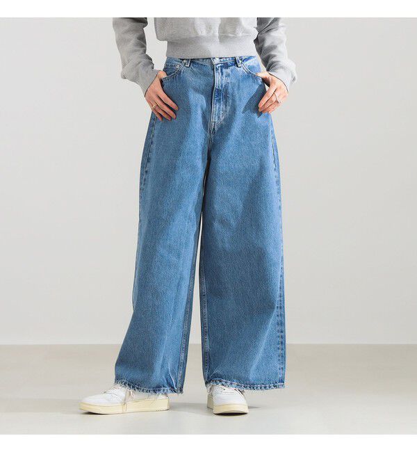 Demi-Luxe BEAMS 「YLEVE / ハイウエスト ワイド デニムパンツ」|デニム|