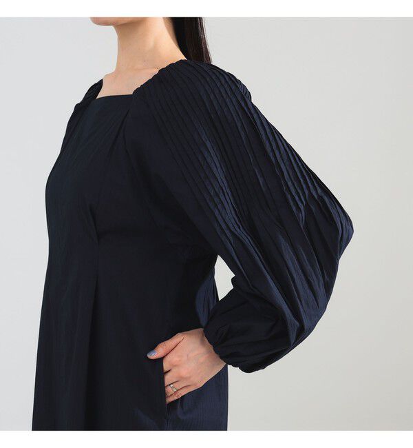 Demi-Luxe BEAMS 「ne Quittez pas / ポプリン タック ロングスリーブ ワンピース」|ワンピース|