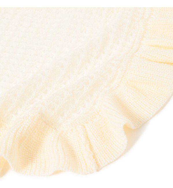 BEAMSBOY「透かし編み フリル ストール」|マフラー|
