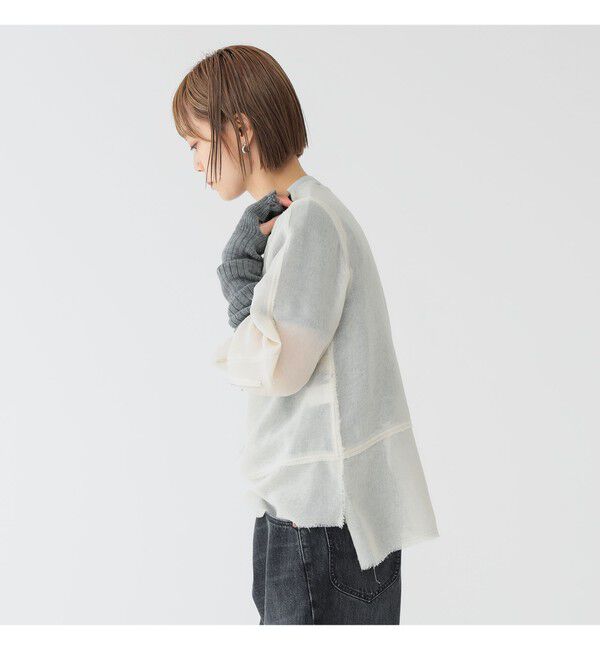 BEAMSBOY「maturely / メッシュ トップ ロングスリーブ」|シャツ・ブラウス|