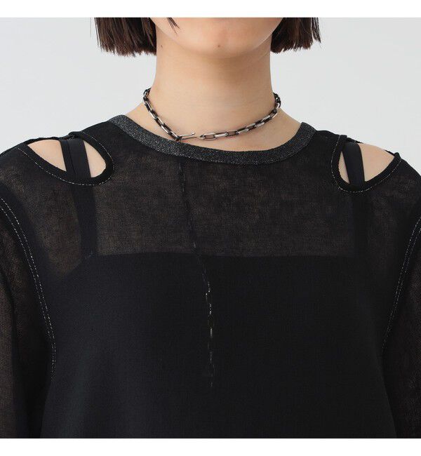 BEAMSBOY「maturely / メッシュ トップ ロングスリーブ」|シャツ・ブラウス|