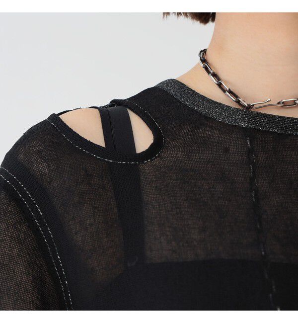 BEAMSBOY「maturely / メッシュ トップ ロングスリーブ」|シャツ・ブラウス|