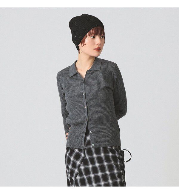 Ray BEAMS 「リブ ポロ カーディガン」|ニット・セーター|