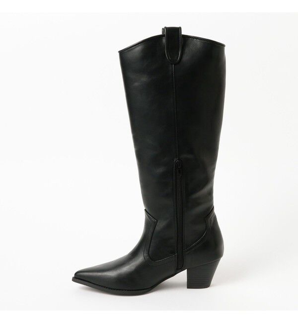 Ray BEAMS 「レースアップ ウエスタン ブーツ」|ロングブーツ|