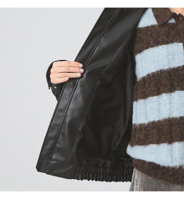 Ray BEAMS 「フェイクレザー フライト ジャケット」|ブルゾン・スタジャン|