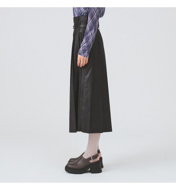 Ray BEAMS 「レザーライクプリーツ スカート」|スカート|