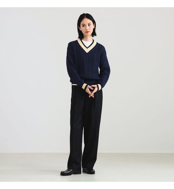 Demi-Luxe BEAMS 「【別注】SLOANE / 5ゲージ チルデン Vネック ロングスリーブ ニット」|ニット・セーター|
