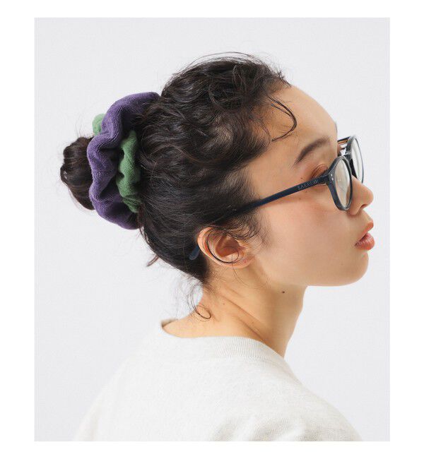 BEAMSBOY「パイル シュシュ 2セット」|その他|GREEN&times;LT.PURPLE