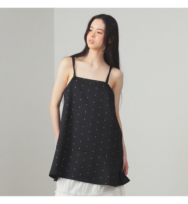 Ray BEAMS 「ドットプリント ミニ キャミワンピース」|ワンピース|