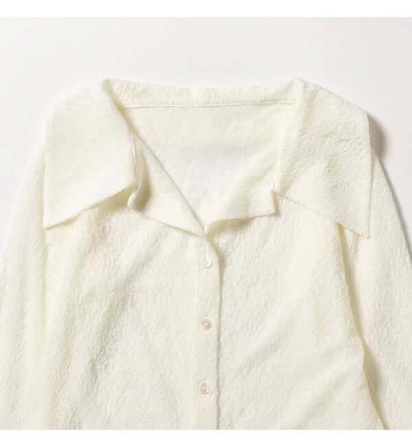 Ray BEAMS 「RBS / カットレース ビッグカラー シャツ」|シャツ・ブラウス|