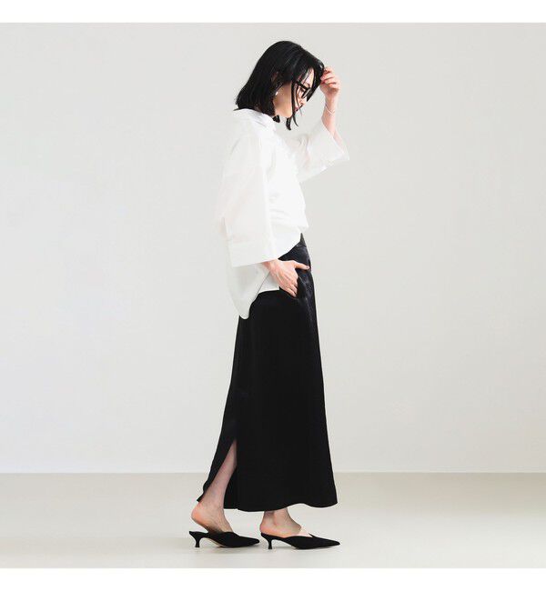 Demi-Luxe BEAMS 「アセテート サテン イージースカート」|スカート|
