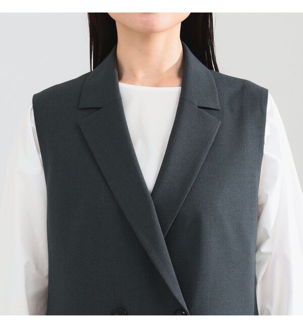 Demi-Luxe BEAMS 「トロピカル 2ボタン ジレ」|ダウン|