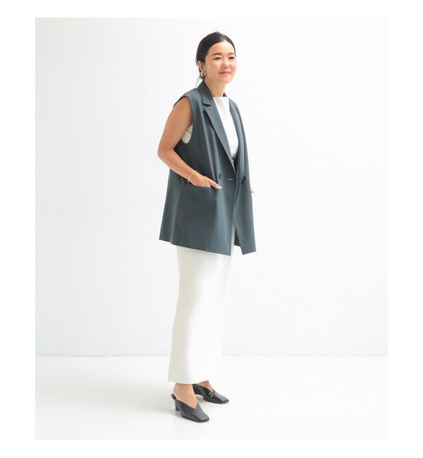 Demi-Luxe BEAMS 「トロピカル 2ボタン ジレ」|ダウン|