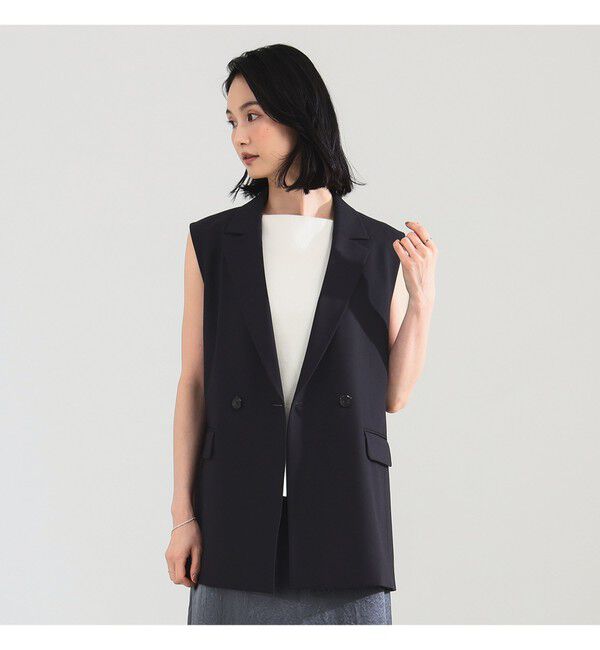 Demi-Luxe BEAMS 「トロピカル 2ボタン ジレ」|ダウン|