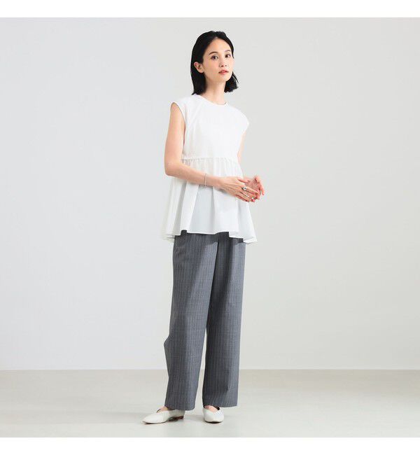 Demi-Luxe BEAMS 「ポリエステル レーヨン ペプラム ブラウス」|シャツ・ブラウス|