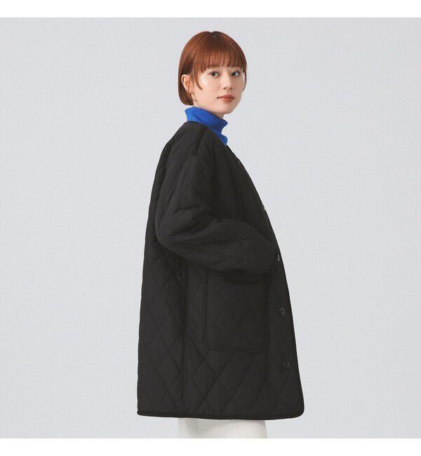 Ray BEAMS 「ボア キルト リバーシブル コート」|ダッフルコート|