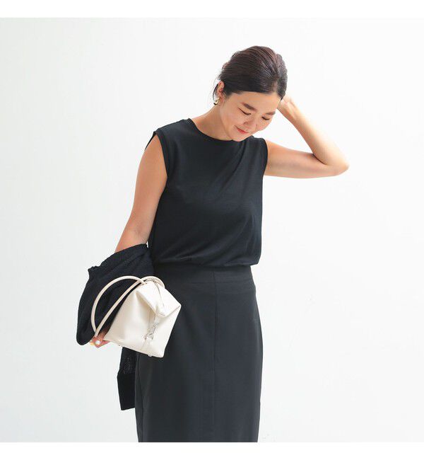 Demi-Luxe BEAMS 「ウォッシャブル ウール ノースリーブ Tシャツ」|Tシャツ・カットソー|