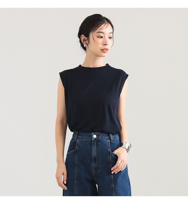Demi-Luxe BEAMS 「ウォッシャブル ウール ノースリーブ Tシャツ」|Tシャツ・カットソー|